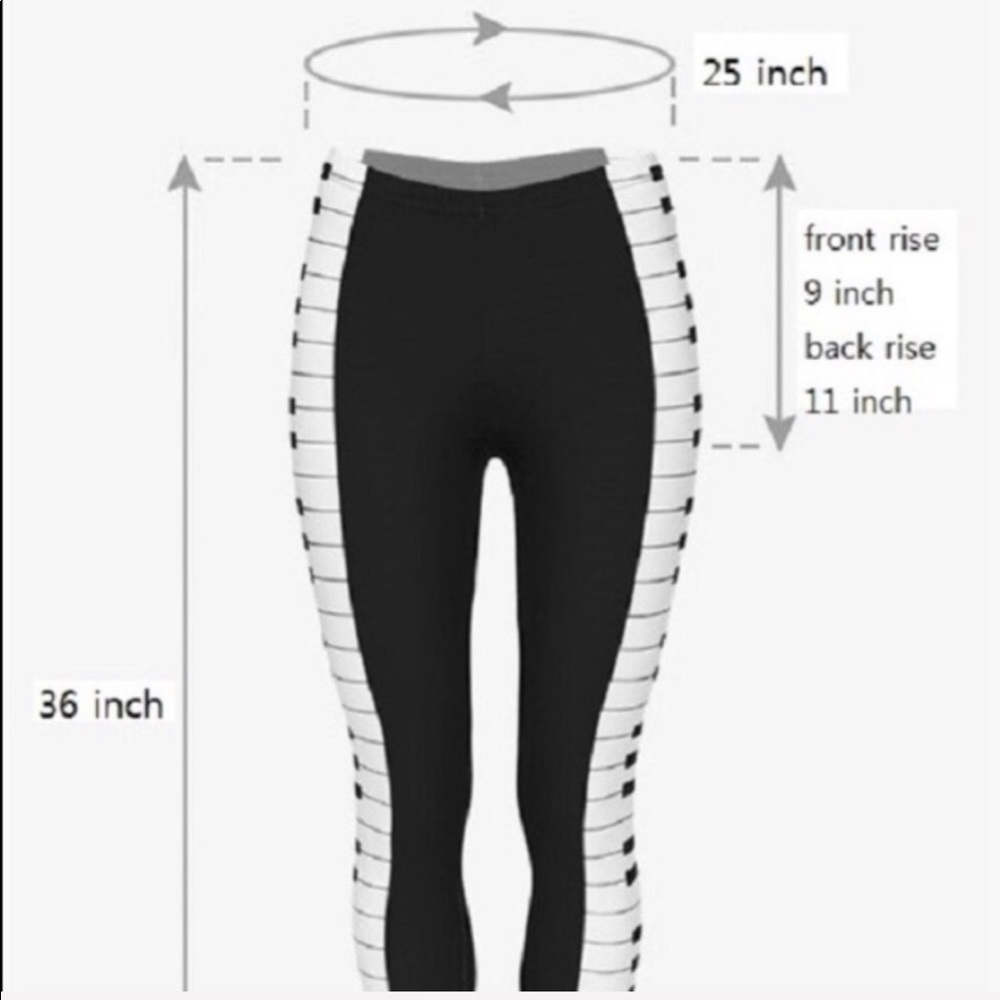 Last pair of YELLOW TATTOO FLOWER Graphic Leggings 3D Callie - Picture 7 of 8